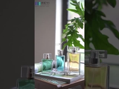 3.4 أوز قابلة لإعادة التعبئة زجاجات العطور المربعة الفارغة الذهبية الفضة غير قابلة للتسرب