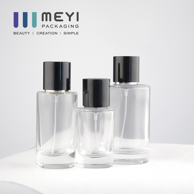 No Spill 100ml زجاجات العطور الزجاج الشفاف مع غطاء العطر المغناطيسي الأسود